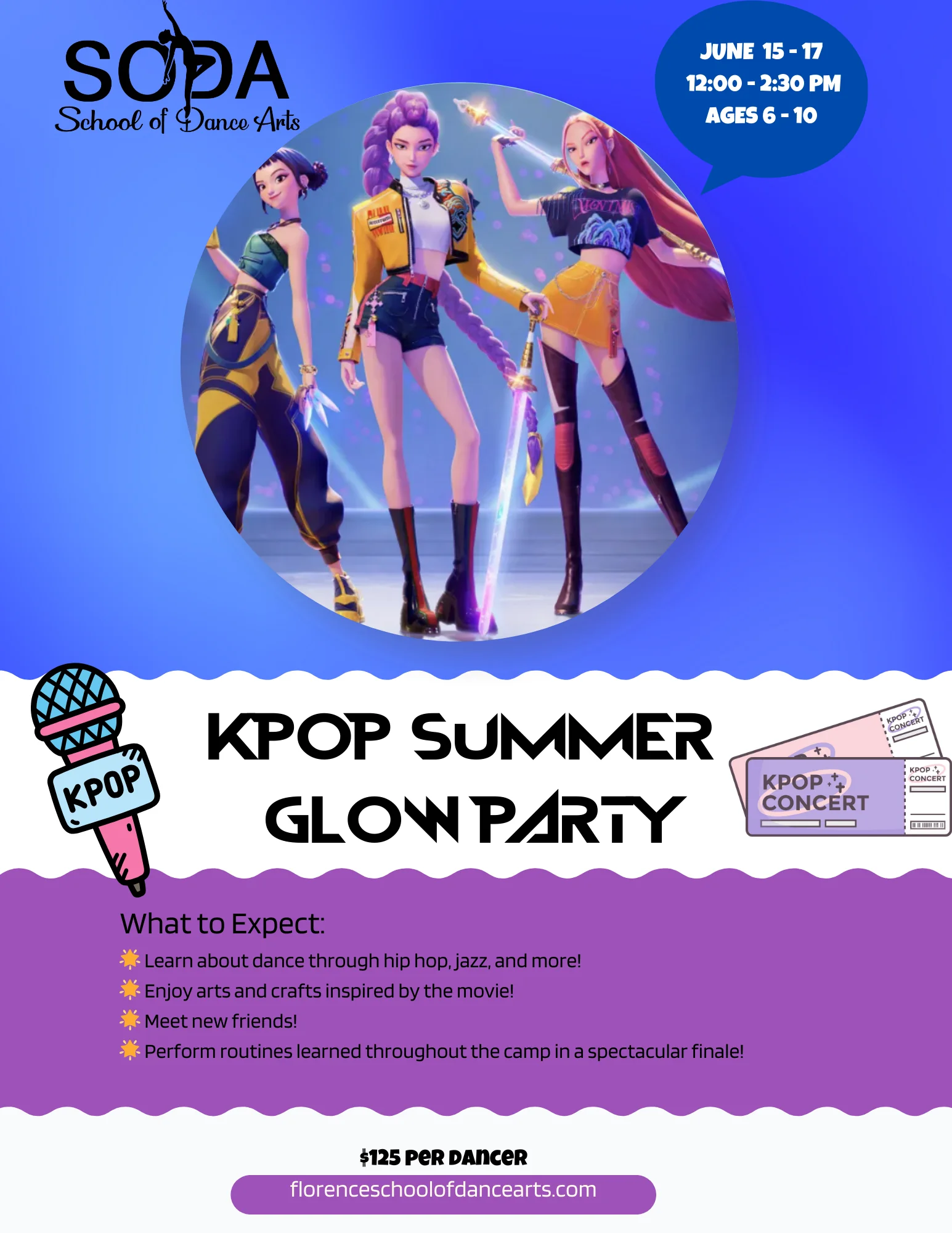 Summer SODA dance classes in Florence SC